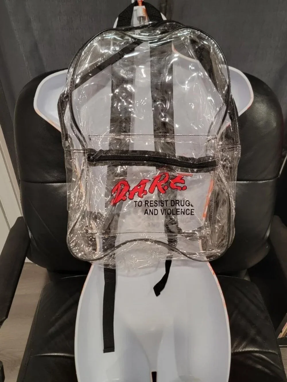 vintage clear D.A.R.E. backpack / DARE book bag 🎒